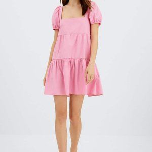 Short Poplin Dress - Bubblegum Pink